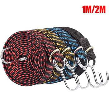 Ελαστικά κορδόνια Bungees με Hook Heavy Duty Luggage Bungee Strap Αντιολισθητικό επίπεδο ελαστικό σχοινί για κίνηση μοτοσυκλετών