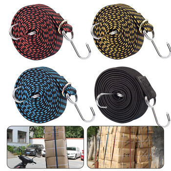 Ελαστικά κορδόνια Bungees με Hook Heavy Duty Luggage Bungee Strap Αντιολισθητικό επίπεδο ελαστικό σχοινί για κίνηση μοτοσυκλετών