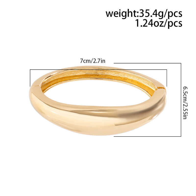 KMVEXO Okrugla glatka narukvica Ženska minimalistička zlatna srebrna boja Tekstura Šarm Nakit za zapešće Nakit za par Steampunk