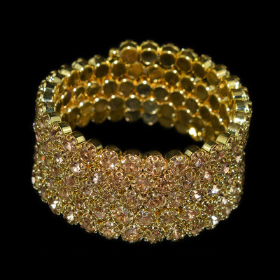 grezna vairāku rindu kristāla regulējama rokassprādze sievietēm zelta sudraba krāsā kāzu rokassprādzes un rokassprādzes rotaslietas dāvanaF