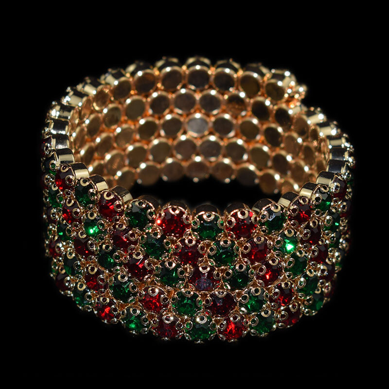 grezna vairāku rindu kristāla regulējama rokassprādze sievietēm zelta sudraba krāsā kāzu rokassprādzes un rokassprādzes rotaslietas dāvanaF