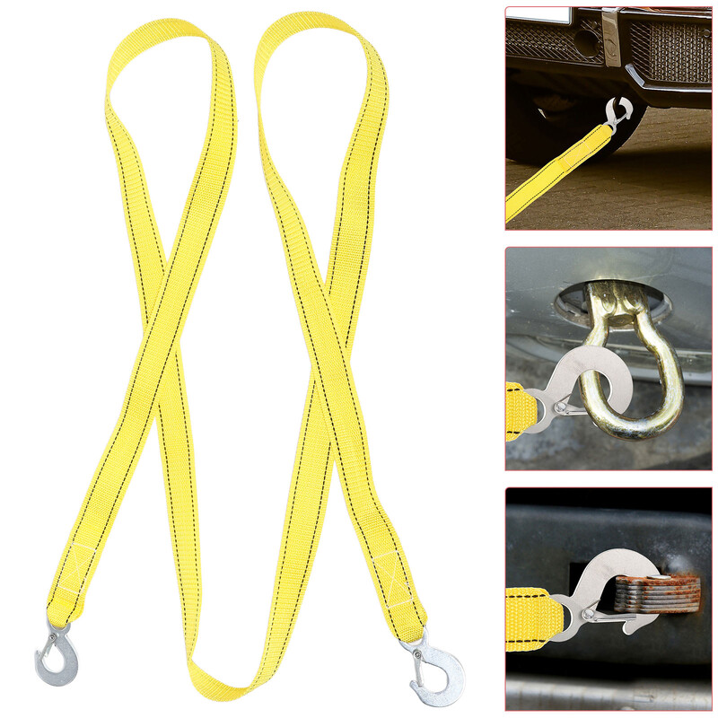 Curele de frânghie de remorcare Heavy Duty cu bucle pentru camion Trageți carligele din nailon Recuperare fier