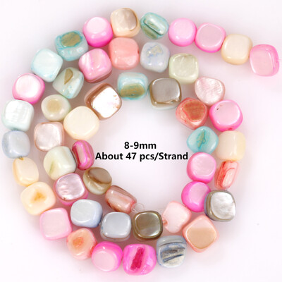 Mărgele naturale de cochilii de macaron Love Hreat Star Moon Cube Plate, rotunde, mărgele distanțatoare libere Artizanat pentru fabricarea de brățări de bijuterii de 15"