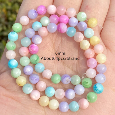 Mărgele naturale de cochilii de macaron Love Hreat Star Moon Cube Plate, rotunde, mărgele distanțatoare libere Artizanat pentru fabricarea de brățări de bijuterii de 15"