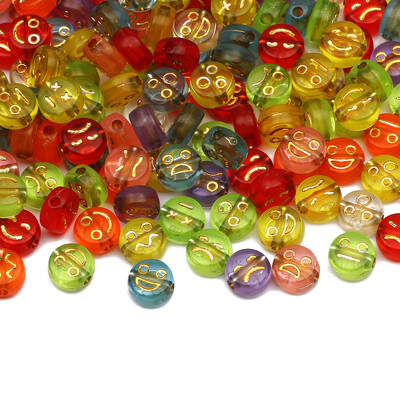 Arany színű szív akril kerek gyöngyök 4x7mm fehér betűs távtartó gyöngyök ékszerkészítéshez barkácsolás nyaklánc karkötő kiegészítők