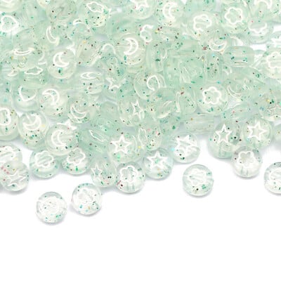 Arany színű szív akril kerek gyöngyök 4x7mm fehér betűs távtartó gyöngyök ékszerkészítéshez barkácsolás nyaklánc karkötő kiegészítők