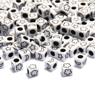 Arany színű szív akril kerek gyöngyök 4x7mm fehér betűs távtartó gyöngyök ékszerkészítéshez barkácsolás nyaklánc karkötő kiegészítők