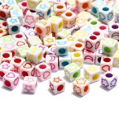 Arany színű szív akril kerek gyöngyök 4x7mm fehér betűs távtartó gyöngyök ékszerkészítéshez barkácsolás nyaklánc karkötő kiegészítők