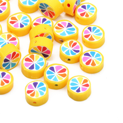 20/50/100 buc margele din argilă polimerică cu fructe, ananas, piersici, pepene verde, avocado, margele distanțiere pentru fabricarea de bijuterii, brățări colier