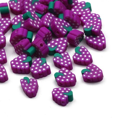 20/50/100 buc margele din argilă polimerică cu fructe, ananas, piersici, pepene verde, avocado, margele distanțiere pentru fabricarea de bijuterii, brățări colier