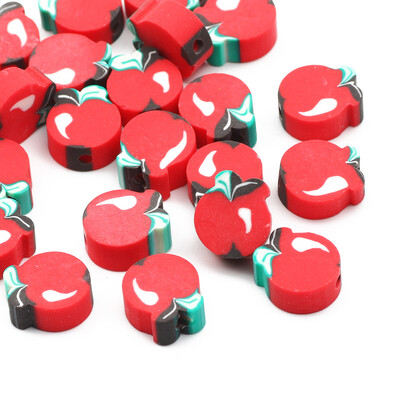 20/50/100 buc margele din argilă polimerică cu fructe, ananas, piersici, pepene verde, avocado, margele distanțiere pentru fabricarea de bijuterii, brățări colier