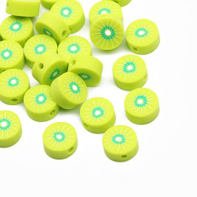 20/50/100 buc margele din argilă polimerică cu fructe, ananas, piersici, pepene verde, avocado, margele distanțiere pentru fabricarea de bijuterii, brățări colier