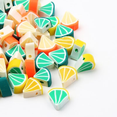 20/50/100 buc margele din argilă polimerică cu fructe, ananas, piersici, pepene verde, avocado, margele distanțiere pentru fabricarea de bijuterii, brățări colier