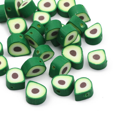 20/50/100 buc margele din argilă polimerică cu fructe, ananas, piersici, pepene verde, avocado, margele distanțiere pentru fabricarea de bijuterii, brățări colier