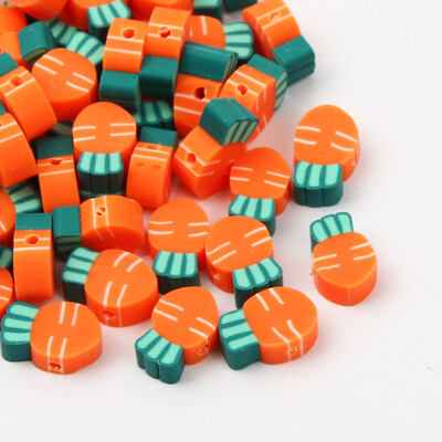 20/50/100 buc margele din argilă polimerică cu fructe, ananas, piersici, pepene verde, avocado, margele distanțiere pentru fabricarea de bijuterii, brățări colier