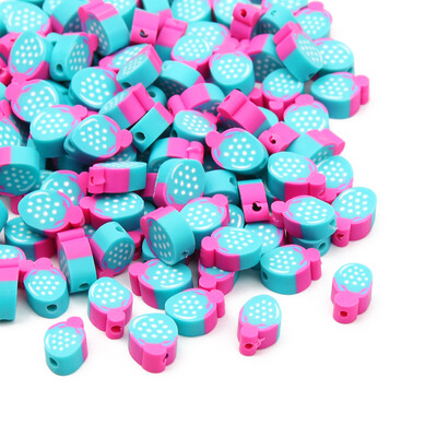 20/50/100 buc margele din argilă polimerică cu fructe, ananas, piersici, pepene verde, avocado, margele distanțiere pentru fabricarea de bijuterii, brățări colier