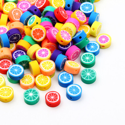 20/50/100 buc margele din argilă polimerică cu fructe, ananas, piersici, pepene verde, avocado, margele distanțiere pentru fabricarea de bijuterii, brățări colier