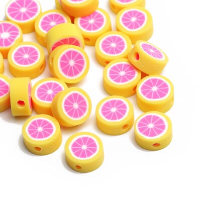 20/50/100 buc margele din argilă polimerică cu fructe, ananas, piersici, pepene verde, avocado, margele distanțiere pentru fabricarea de bijuterii, brățări colier