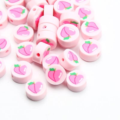 20/50/100 buc margele din argilă polimerică cu fructe, ananas, piersici, pepene verde, avocado, margele distanțiere pentru fabricarea de bijuterii, brățări colier