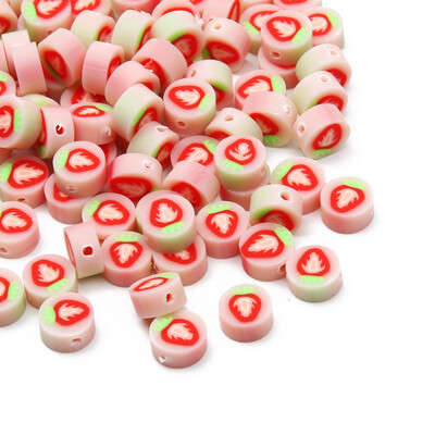 20/50/100 buc margele din argilă polimerică cu fructe, ananas, piersici, pepene verde, avocado, margele distanțiere pentru fabricarea de bijuterii, brățări colier