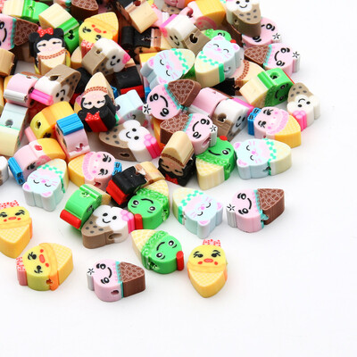 20/50/100 buc margele din argilă polimerică cu fructe, ananas, piersici, pepene verde, avocado, margele distanțiere pentru fabricarea de bijuterii, brățări colier