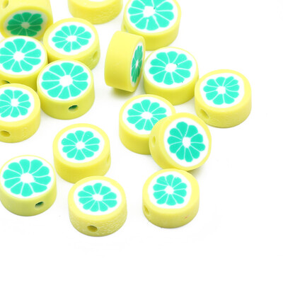 20/50/100 buc margele din argilă polimerică cu fructe, ananas, piersici, pepene verde, avocado, margele distanțiere pentru fabricarea de bijuterii, brățări colier