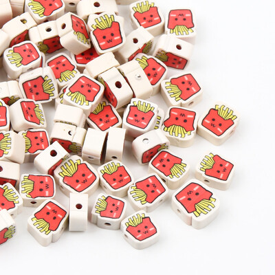 20/50/100 buc margele din argilă polimerică cu fructe, ananas, piersici, pepene verde, avocado, margele distanțiere pentru fabricarea de bijuterii, brățări colier