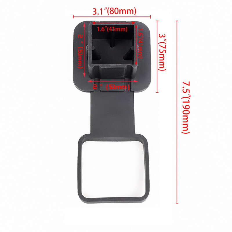 Poklopac automobilskog utikača Kuka Čep za prašinu Četvrtasti zaštitni poklopac za prijemnike od 2 inča Gumeni poklopci kuke za vuču