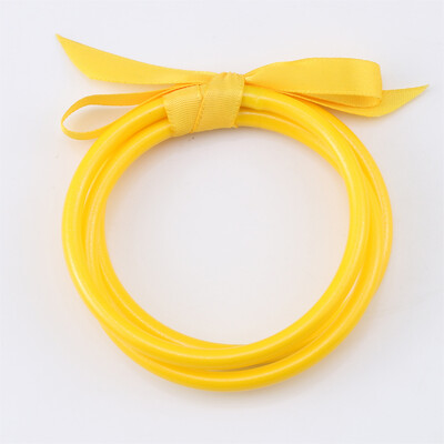 CARTER LISA 3 db/szett Buddhist Temple Rush karkötő Barátság Bowknot PVC szilikon zselé minden időjárási karkötő női ékszer