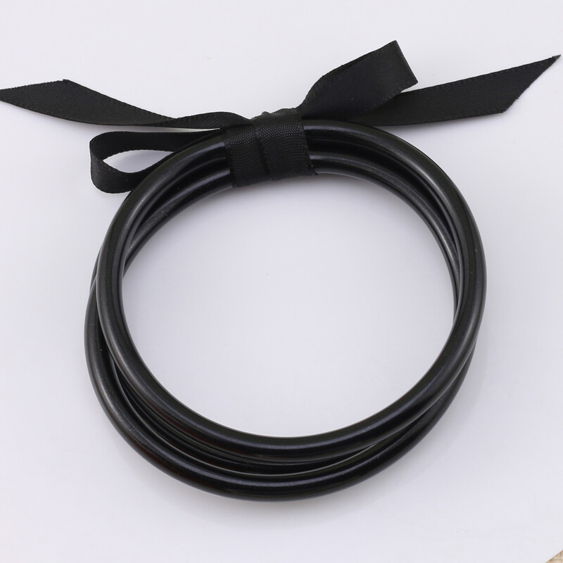 CARTER LISA 3 db/szett Buddhist Temple Rush karkötő Barátság Bowknot PVC szilikon zselé minden időjárási karkötő női ékszer