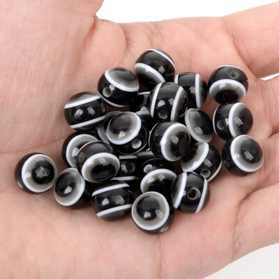 50/100db 6/8/10mm gyanta távtartó gyöngyök átlátszó kerek, laza gonosz szem gyöngyök ékszerkészítéshez barkácsolás, karkötő nyaklánc kiegészítők