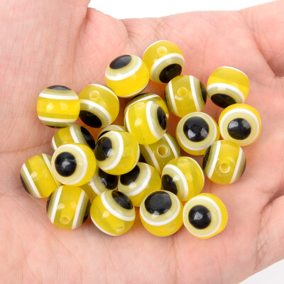 50/100db 6/8/10mm gyanta távtartó gyöngyök átlátszó kerek, laza gonosz szem gyöngyök ékszerkészítéshez barkácsolás, karkötő nyaklánc kiegészítők