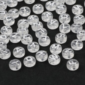 4x7mm 200ks ploché okrúhle priehľadné akrylové korálky biele písmenové korálky akrylové abecedné dištančné korálky na výrobu šperkov, DIY remeslá