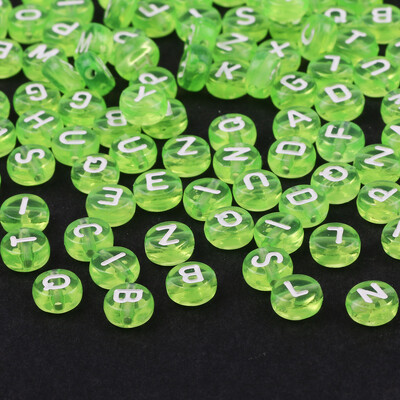 4x7mm 200ks ploché okrúhle priehľadné akrylové korálky biele písmenové korálky akrylové abecedné dištančné korálky na výrobu šperkov, DIY remeslá