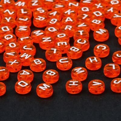 4x7mm 200ks ploché okrúhle priehľadné akrylové korálky biele písmenové korálky akrylové abecedné dištančné korálky na výrobu šperkov, DIY remeslá
