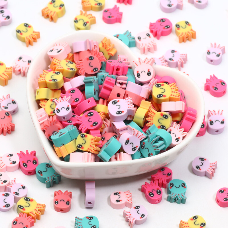 20/50/100db Aranyos polip agyag távtartó gyöngyök polimer agyag gyöngyök ékszerekhez barkácsolás karkötő telefonlánc kézzel készített kiegészítők