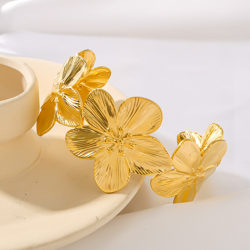 1vnt Moteriška madinga madinga vandeniui atspari nerūdijančio plieno gėlių apyrankė papuošalai pasimatymui Kelionės pokyliui vakarėliui šventinė persirengimo dovana