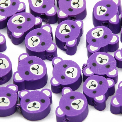 20/50/100db Lila Napraforgó Állatok Mosoly Gyöngyök Kerek Szív Forma Polimer Agyag Gyöngyök Ékszerekhez Diy karkötő Kulcstartó