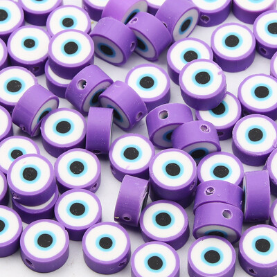 20/50/100db Lila Napraforgó Állatok Mosoly Gyöngyök Kerek Szív Forma Polimer Agyag Gyöngyök Ékszerekhez Diy karkötő Kulcstartó