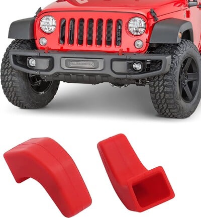 2 buc Huse pentru cârlig de remorcare pentru bara de protecție pentru Jeep Wrangler JK JL Gladiator JT 2007-2023 Bare de protecție față Towball Protect Accesorii auto