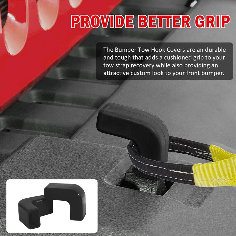 2 buc Huse pentru cârlig de remorcare pentru bara de protecție pentru Jeep Wrangler JK JL Gladiator JT 2007-2023 Bare de protecție față Towball Protect Accesorii auto