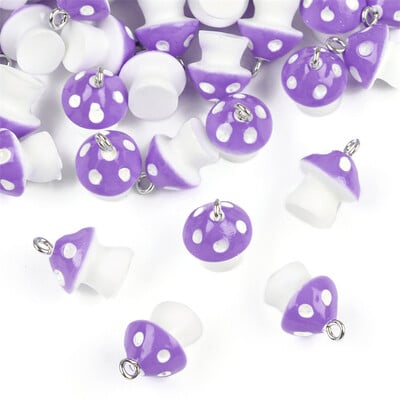 6 roztomilých hubových príveskov, korálok, živicových príveskov na náhrdelník, náramok, náušnice, kľúčenku, DIY šperky, remeselné príslušenstvo