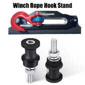 Félig összekapcsolt csörlőhorog 3/8 1/2 Clevis Slip alumínium ötvözet autó csörlő kötél horog állványhoz acél 10" csavaros rögzítés fekete