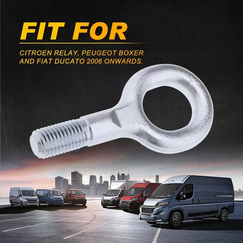 Pentru Citroen releu Peugeot Boxer Fiat Ducato Cârlig de recuperare a ochiului de remorcare scurt 06 Cârlig de remorcă de mașină Cârlig de remorcare Piese de întreținere auto