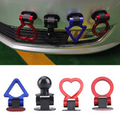 Többszínű autó utánfutó horgok matrica dekoráció autó hátsó első rögzítése utánfutó versenygyűrű jármű vonóhorog kulcsokkal