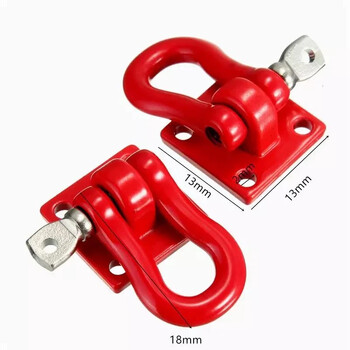 DIY 2Pcs Trailer Towing Buckle Tow Hooks Metal Climbing Trailer Shackles for 1/10 RC Simulation Climbing Car