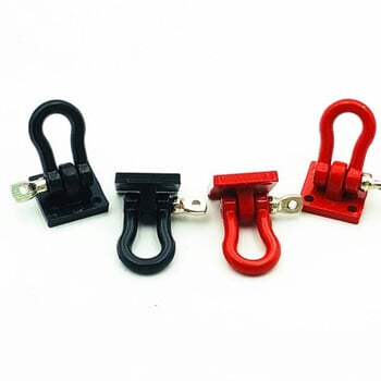 DIY 2Pcs Trailer Towing Buckle Tow Hooks Metal Climbing Trailer Shackles for 1/10 RC Simulation Climbing Car