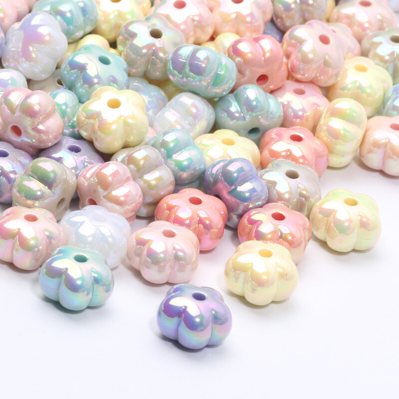 13 mm 20 vnt Spalvoti mieli gėlių karoliukai laisvi tarpiniai karoliukai akrilo karoliukai papuošalams gaminti „pasidaryk pats“ papuošalai, rankų darbo amatų priedai