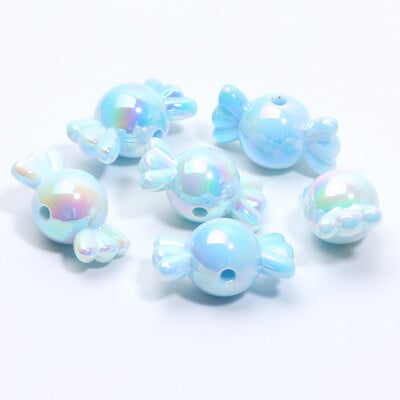 Akrylové korálky Candy Spacer 11x21mm 10ks s gradientnými farbami na výrobu šperkov, náhrdelníkov, remeselných doplnkov.