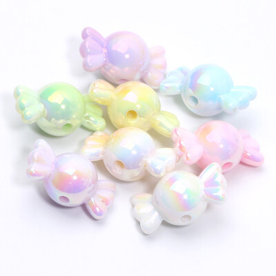 Akrylové korálky Candy Spacer 11x21mm 10ks s gradientnými farbami na výrobu šperkov, náhrdelníkov, remeselných doplnkov.